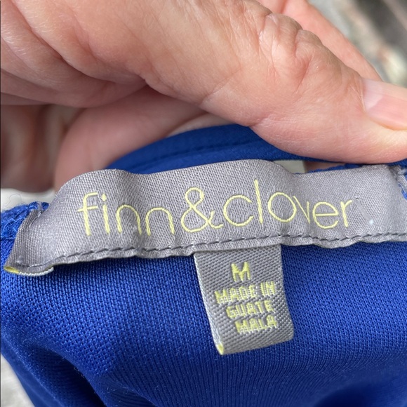 Finn and clover, black lace trimmed blue slip dress - Picture 5 of 7